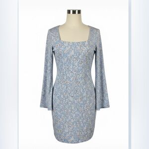 GaBRIELLE UNION  Long Sleeve Blue Dress